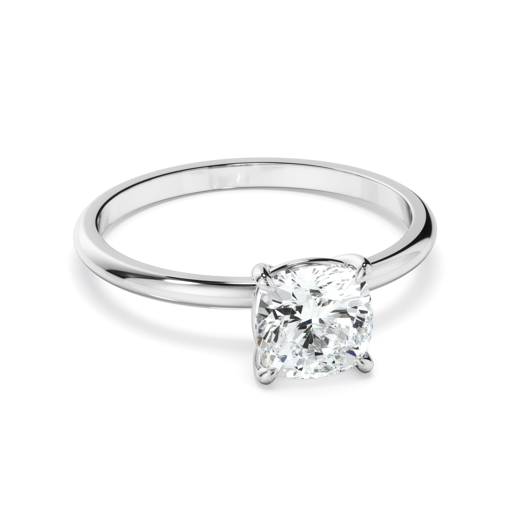 Cushion set online engagement rings