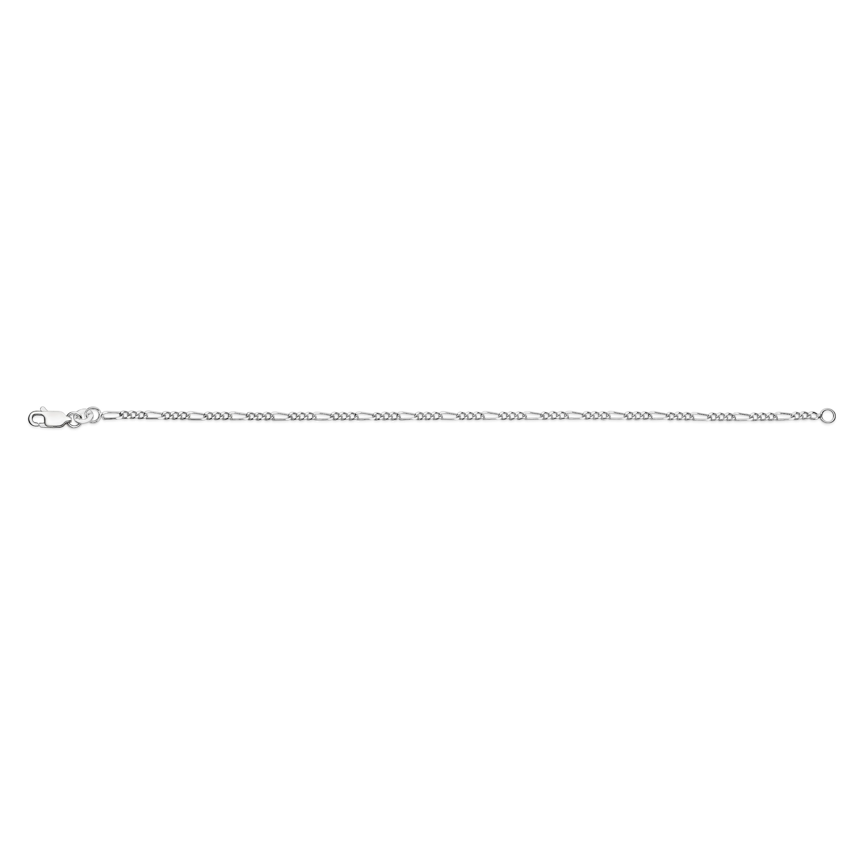 Silver figaro anklet