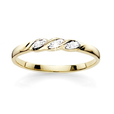 9ct gold diamond ring