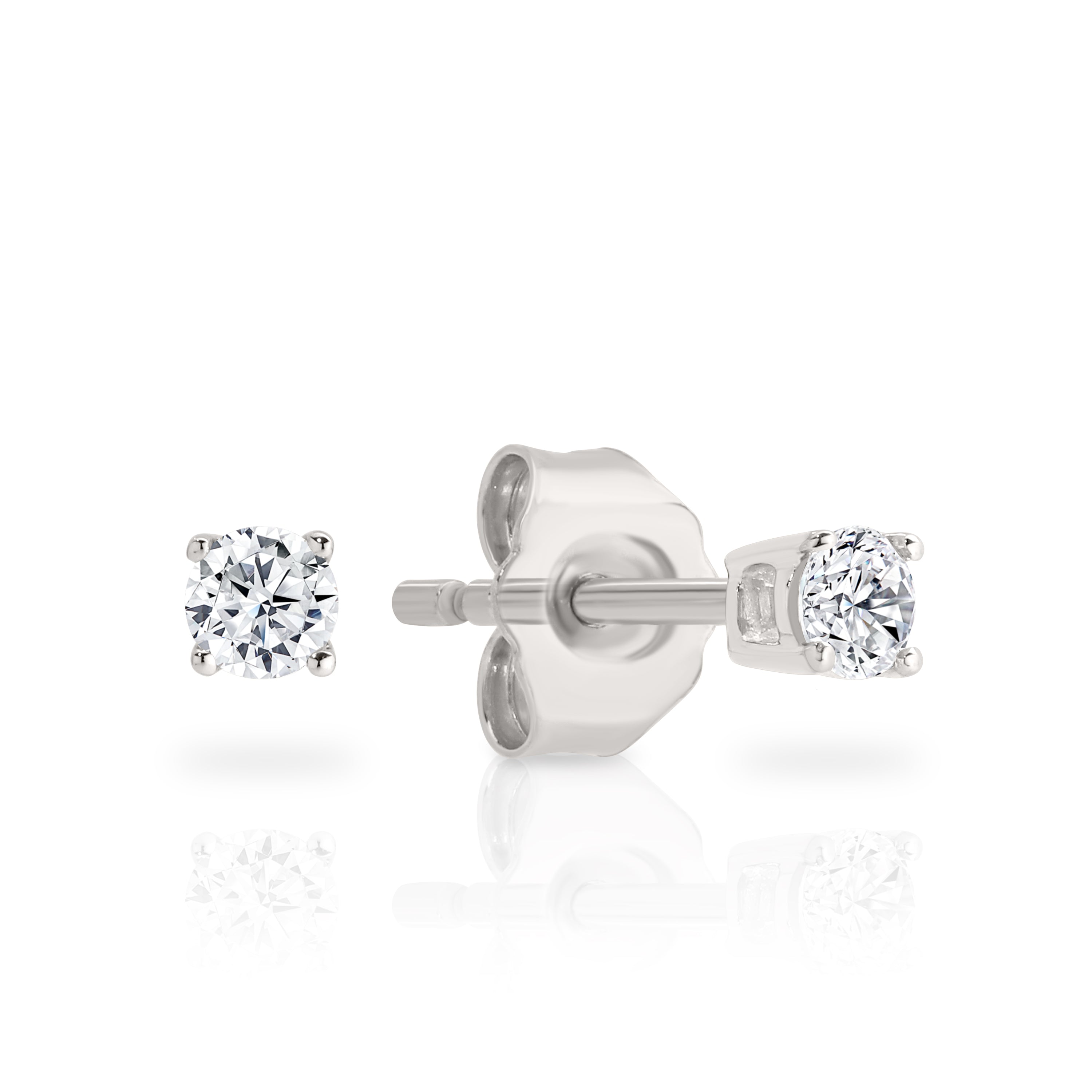 9ct white gold 0.15ct diamond studs