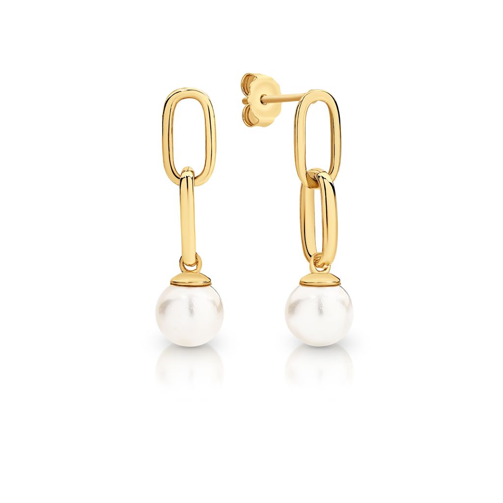 9ct gold freshwater pearl earrings