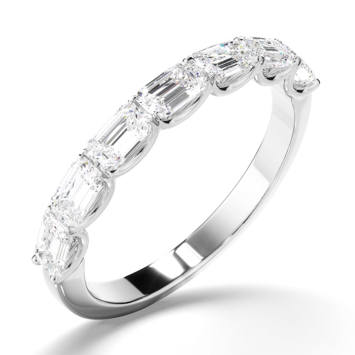 Emerald Cut Diamond Anniversary Ring