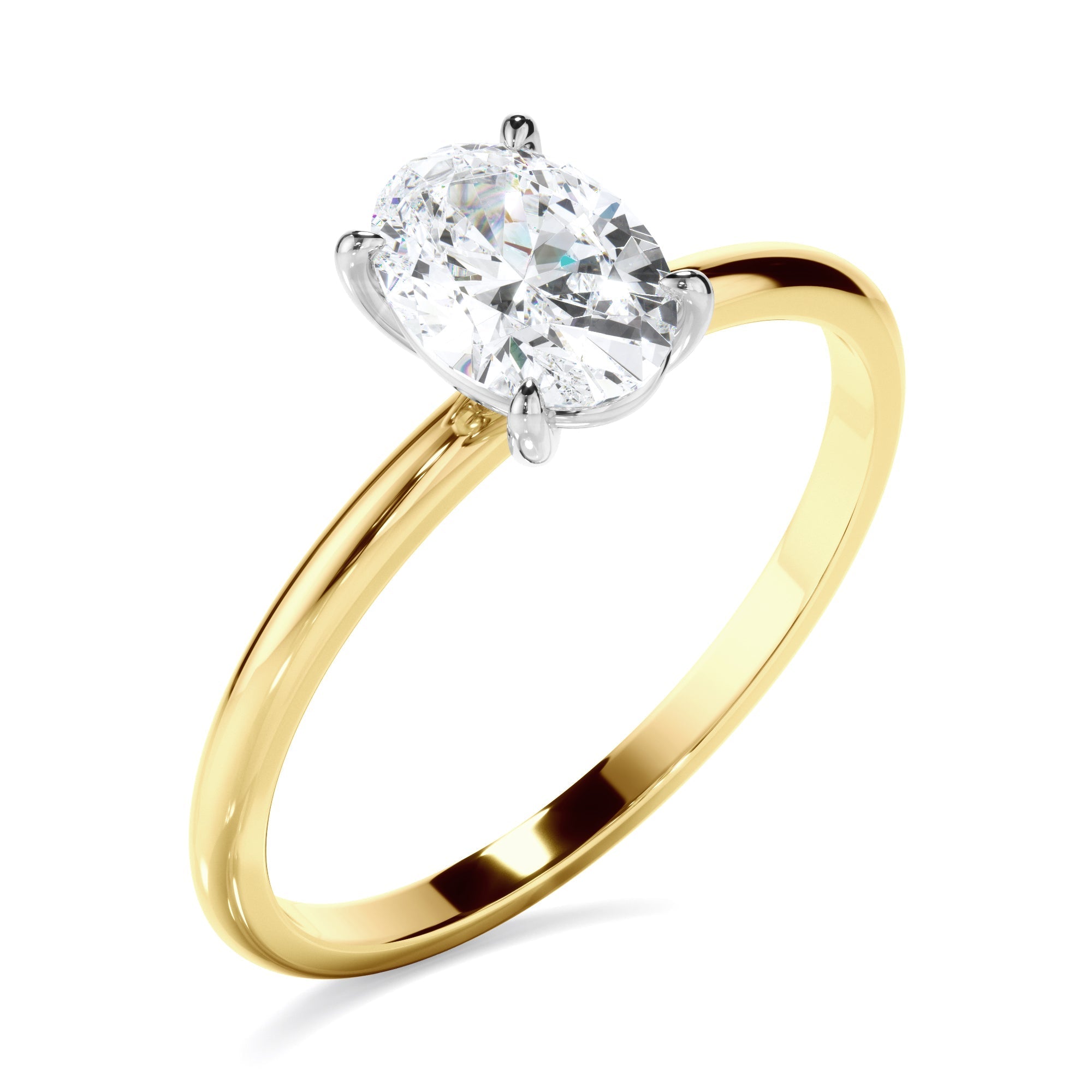 Oval Cut Diamond Solitaire Engagement Ring