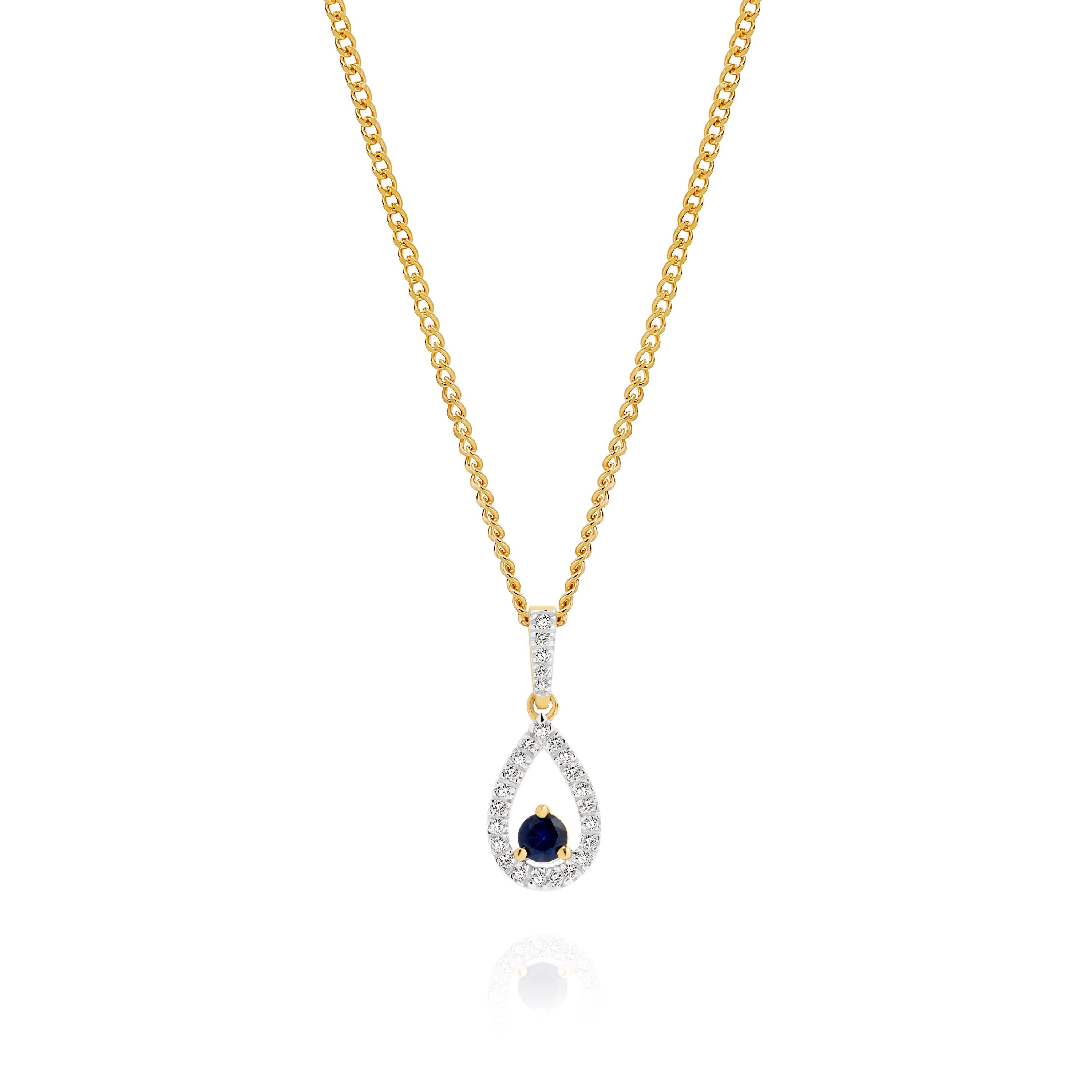 Blue Simulated Sapphire Teardrop Pendant Necklace Bracelet and Earrings  Tri-Set – Gemnations